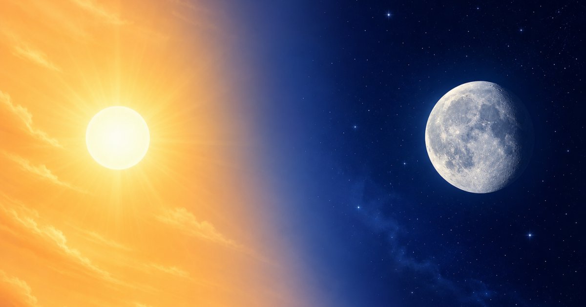 Ilustração da hora dourada e do céu noturno com a Lua para Karachi.
