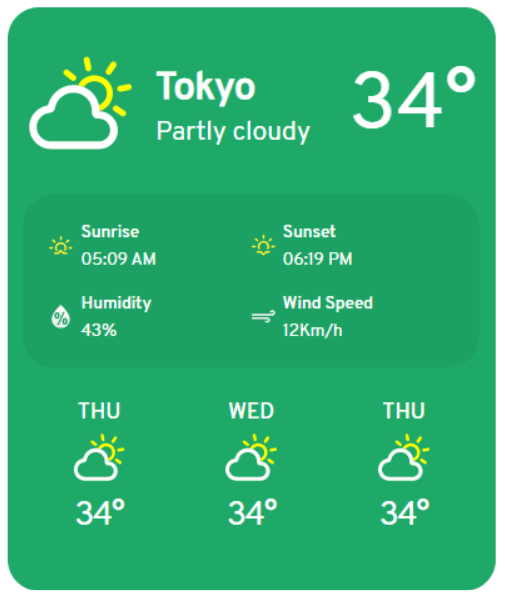 Widget de clima gratuito Widget de clima gratuito