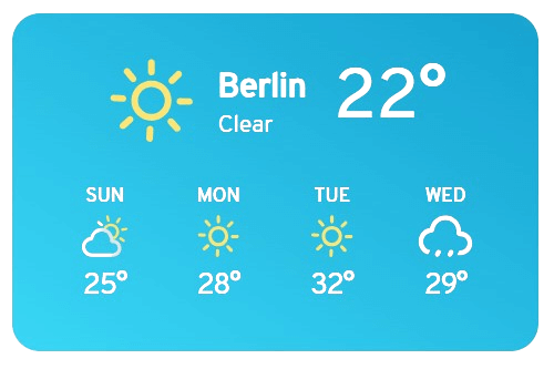 Widget de clima Widget de clima