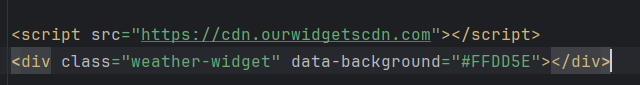Exemplo de código do widget Exemplo de código do widget